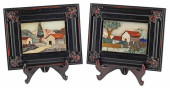 (2) FRAMED ITALIAN PIETRA DURA