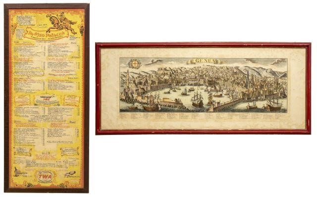 (2) FRAMED ITALIAN PRINTS ON
