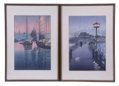 (2) FRAMED JAPANESE SHIN HANGA
