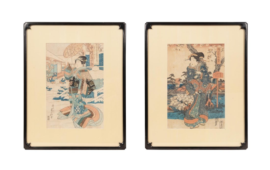 2 FRAMED JAPANESE WOODBLOCK