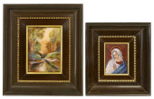 (2) FRAMED LIMOGES ENAMEL PLAQ