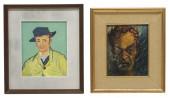 (2) FRAMED MALE PORTRAIT PAINT