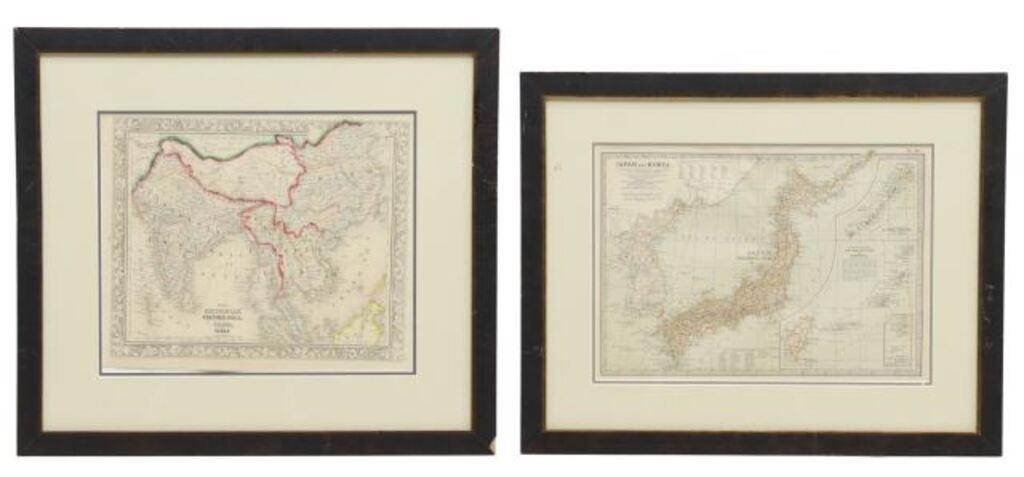 (2) FRAMED MAPS: JAPAN, KOREA,