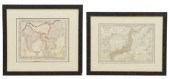 (2) FRAMED MAPS: JAPAN, KOREA,