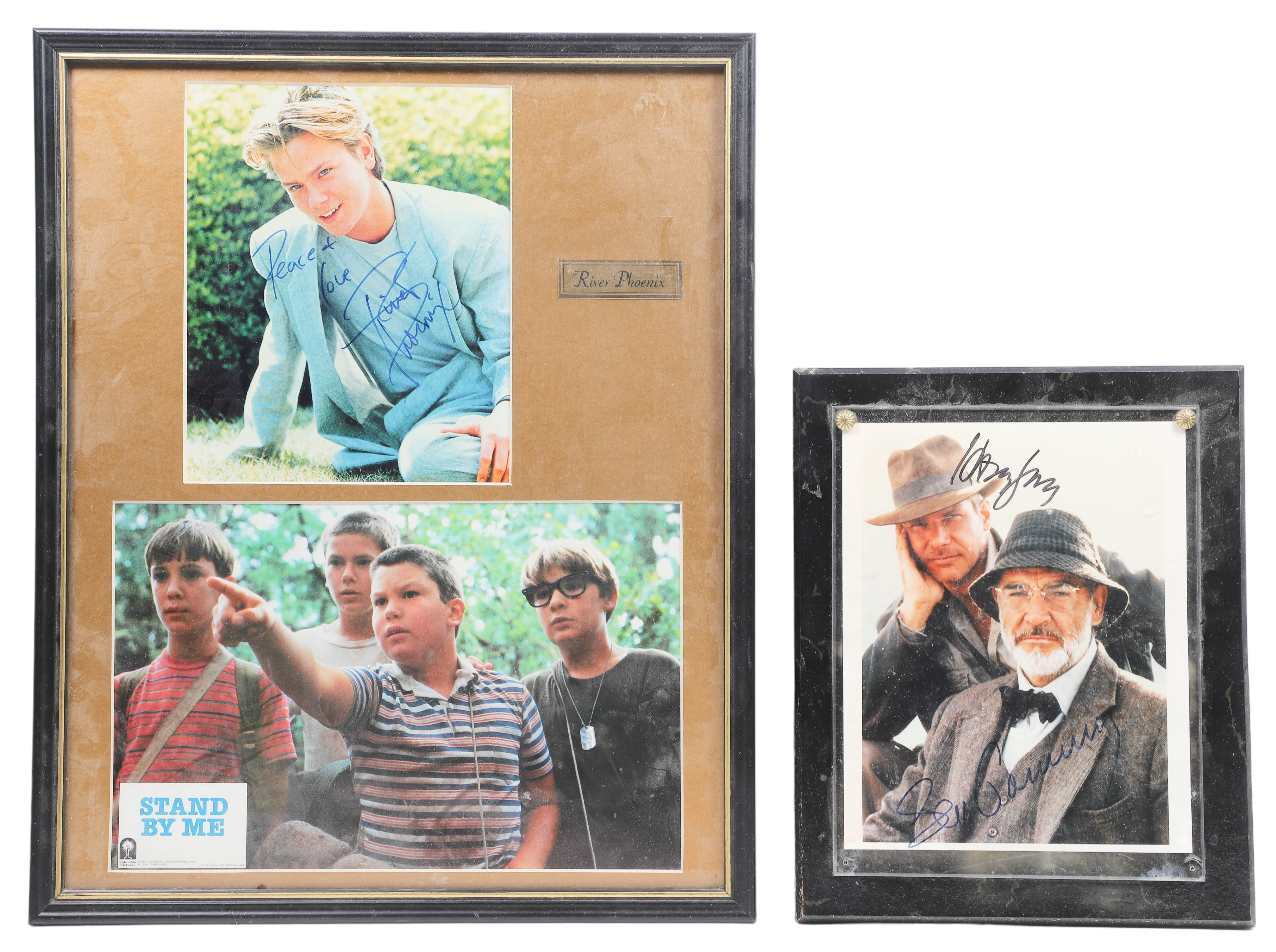 (2) Framed movie photos, "Indiana