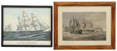(2) FRAMED NAVAL BATTLE PRINTS