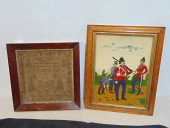 2 FRAMED NEEDLEPOINT, SAMPLER