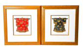2 FRAMED ORIGAMI STYLE KIMONOS