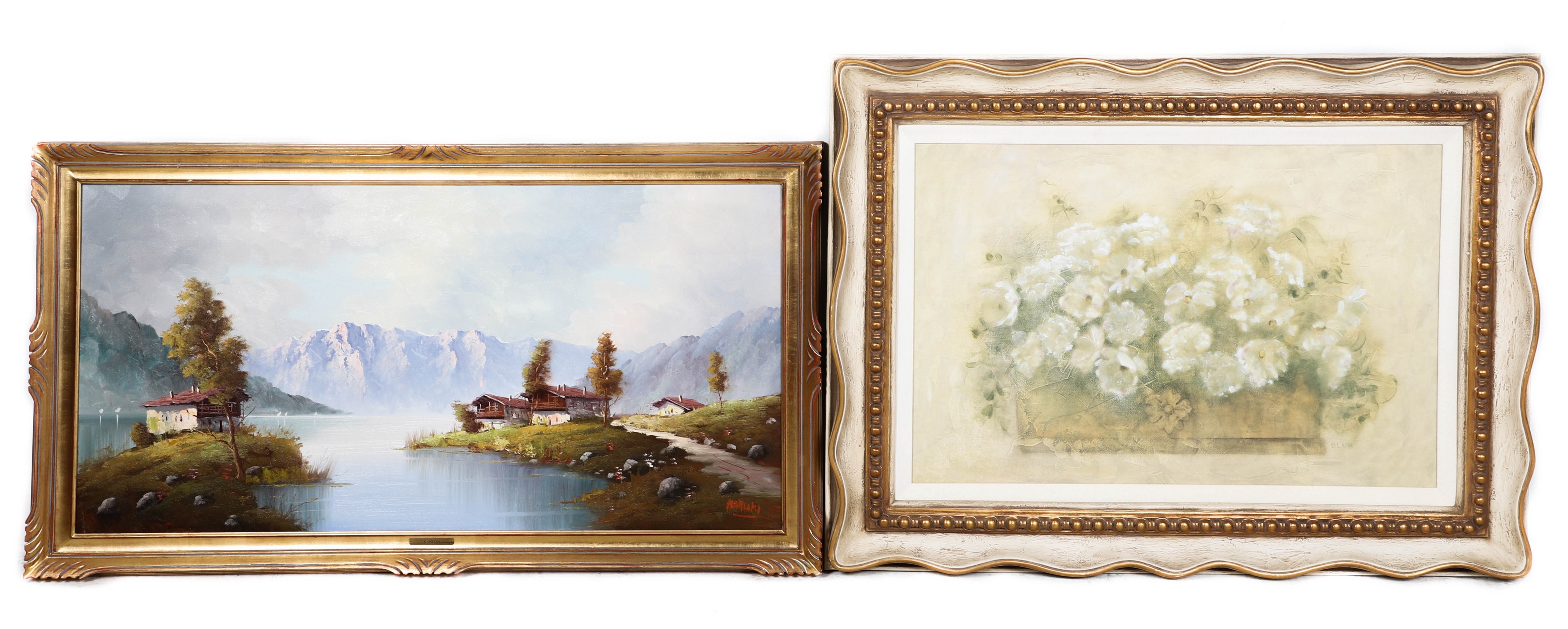 (2) Framed pictures, Alpine