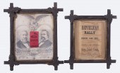 (2) FRAMED POLITICAL EPHEMERA