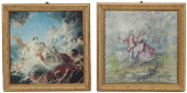 (2) FRAMED PORCELAIN PLAQUES W