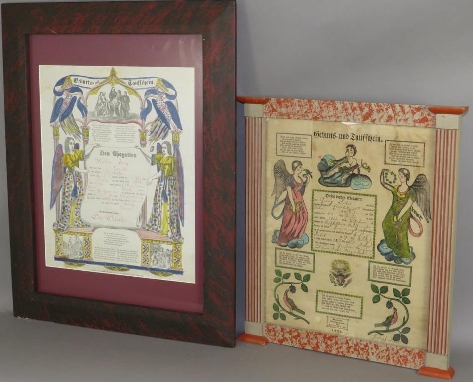2 FRAMED PRINTED "GEBURTS &