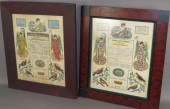 2 FRAMED PRINTED TAUFSCHEINS P