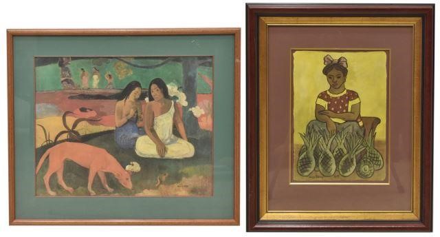 (2) FRAMED PRINTS: D. RIVERA &