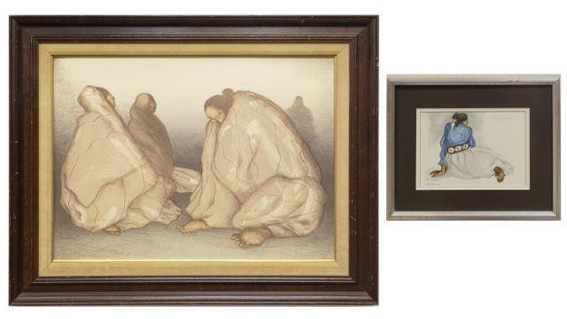 (2) FRAMED R.C. GORMAN LITHOGRAPH &