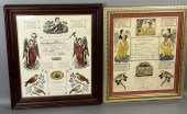 2 FRAMED READING PRINTED BIRTH