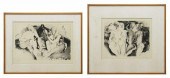 (2) FRAMED SIGNED PRINTS MODER