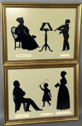 2 FRAMED SILHOUETTES OF AUGUST