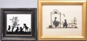 (2) Framed silhouettes to incl