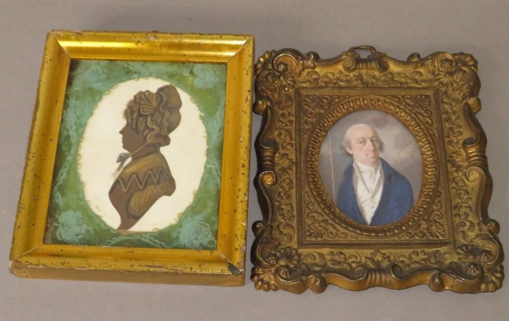 2 FRAMED SMALL PORTRAITSca. late
