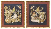 (2) FRAMED THAI RAMAYANA PAINT