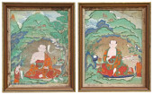 (2) FRAMED TIBETAN BUDDHIST PA