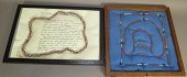 2 FRAMED TRADE BEAD NECKLACESc