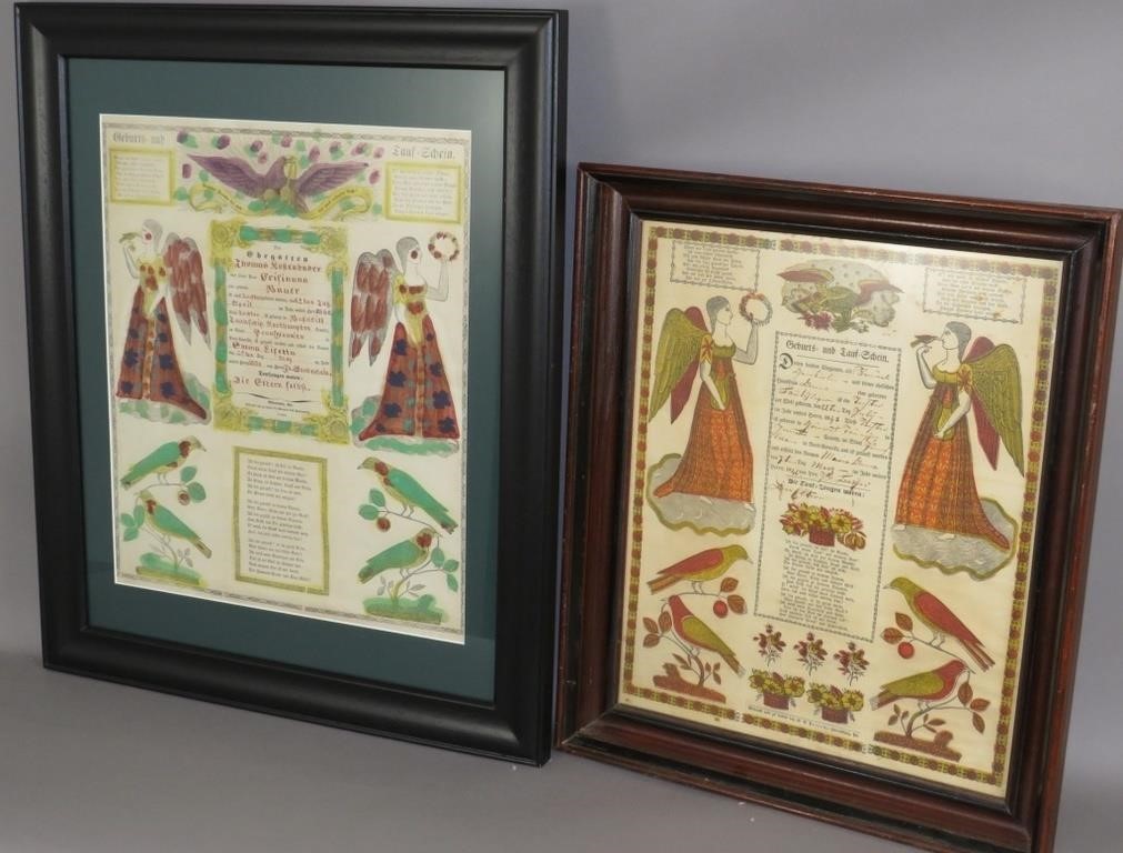 2 FRAMED WATERCOLOR COLORIZED