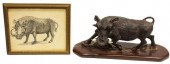 (2) FRAMED WILDLIFE WARTHOG SK