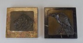 2 FRANZ STIASNY BRONZE PLAQUES