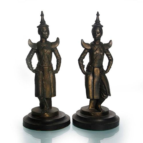 2 FRED PRESS BRONZE SCULPTURES,