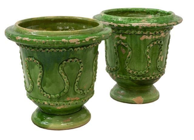 (2) FRENCH ANDUZE GLAZED