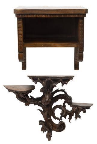 (2) FRENCH ARCHITECTURAL WALL