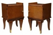 (2) FRENCH ART DECO CURLY MAPL