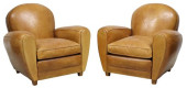(2) FRENCH ART DECO PERIOD TAN