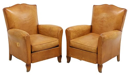 (2) FRENCH ART DECO PERIOD TAN