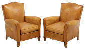 (2) FRENCH ART DECO PERIOD TAN