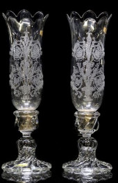 (2) FRENCH BACCARAT BAMBOUS CR