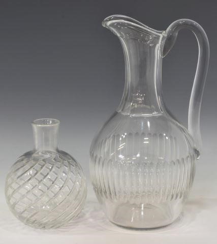 (2) FRENCH BACCARAT CUT CRYSTAL BUD