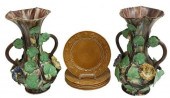 2) FRENCH BARBOTINE MAJOLICA V