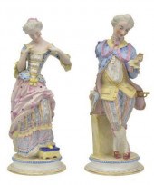 (2) FRENCH BISQUE PORCELAIN FI