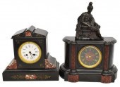 (2) FRENCH BLACK SLATE & RED M