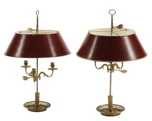 (2) FRENCH BOUILLOTE CANDLE LAMPS &