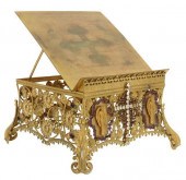 2) FRENCH BRASS MISSAL BOOKSTA