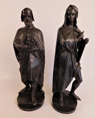 2 FRENCH BRONZE FIGURES BY A.
