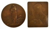 (2) FRENCH BRONZE MEDALS BARBA