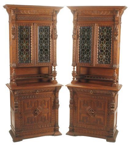 (2) FRENCH CARVED CABINETS