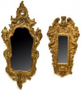 (2) FRENCH CARVED GILTWOOD WAL