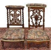 (2) FRENCH CARVED PRIE-DIEU PR