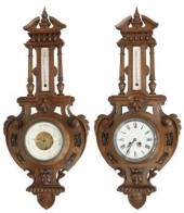 (2) FRENCH CARVED WALNUT WALL
